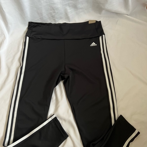 Adidas High Rise 3 stripes 7/8 Tights leggings - Picture 2 of 4